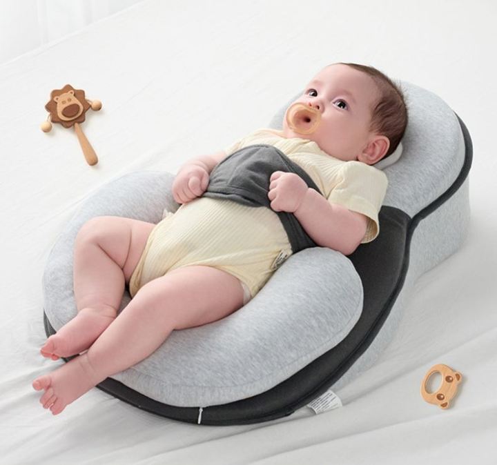 Baby Feeding Support Wedge Pillow Infant Nursing Cushion with Gentle Incline Portable Lounger Support
