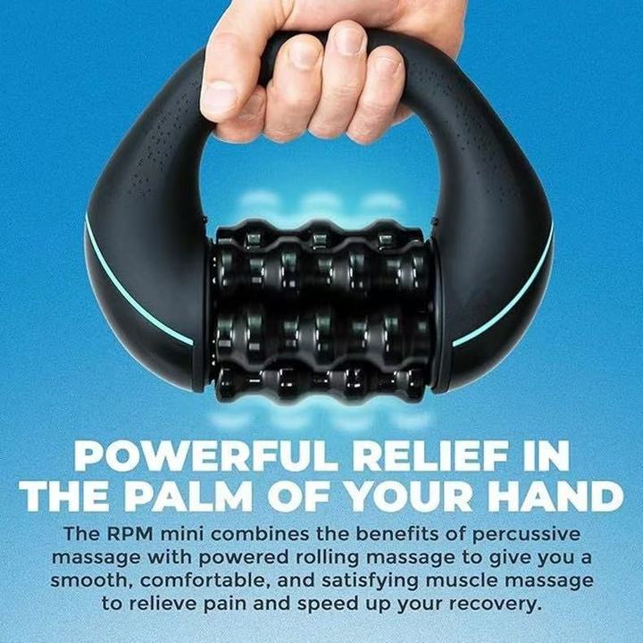 Mini Powered Rolling Massager - Handheld Deep Tissue Muscle Massage Roller for Neck, Shoulder, Arm, Leg Pain Relief & Recovery