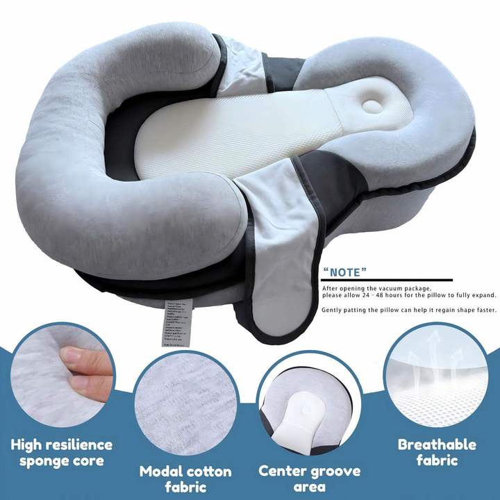 Baby Feeding Support Wedge Pillow Infant Nursing Cushion with Gentle Incline Portable Lounger Support