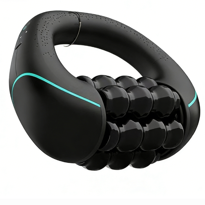 Mini Powered Rolling Massager - Handheld Deep Tissue Muscle Massage Roller for Neck, Shoulder, Arm, Leg Pain Relief & Recovery